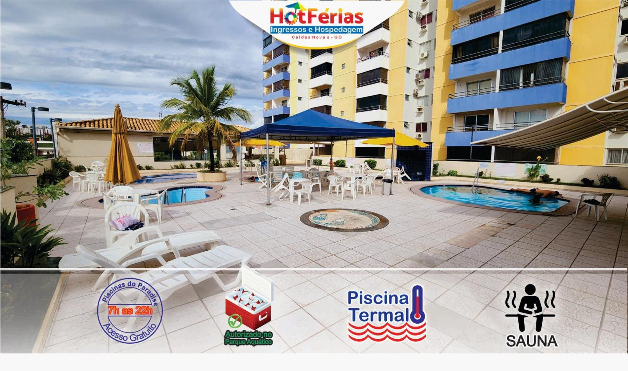 Flat Paradise, Piscinas Termais, Proximo Ao Centro - Hotferias Caldas Novas Exterior photo