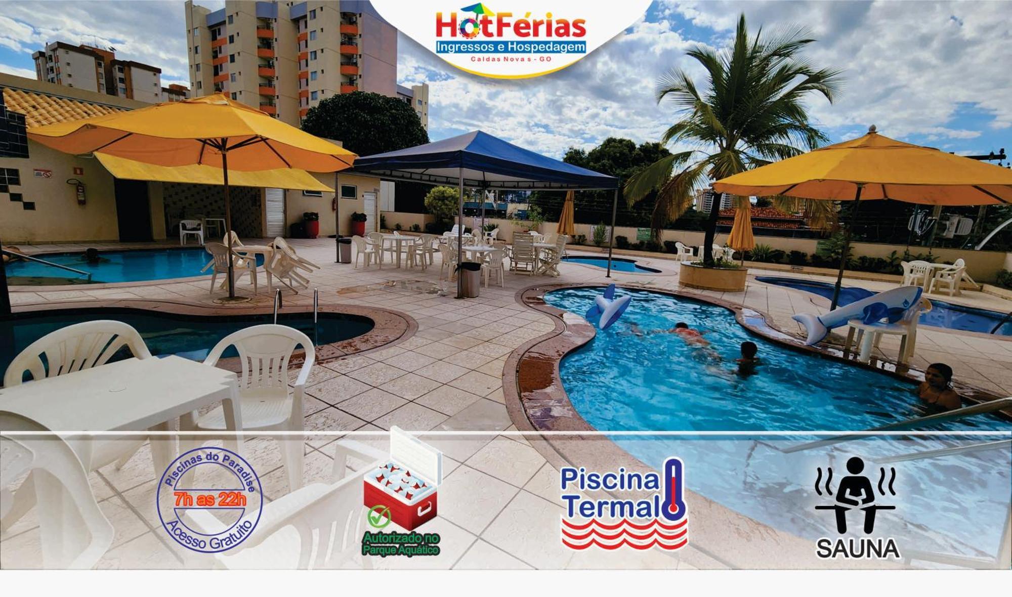 Flat Paradise, Piscinas Termais, Proximo Ao Centro - Hotferias Caldas Novas Exterior photo